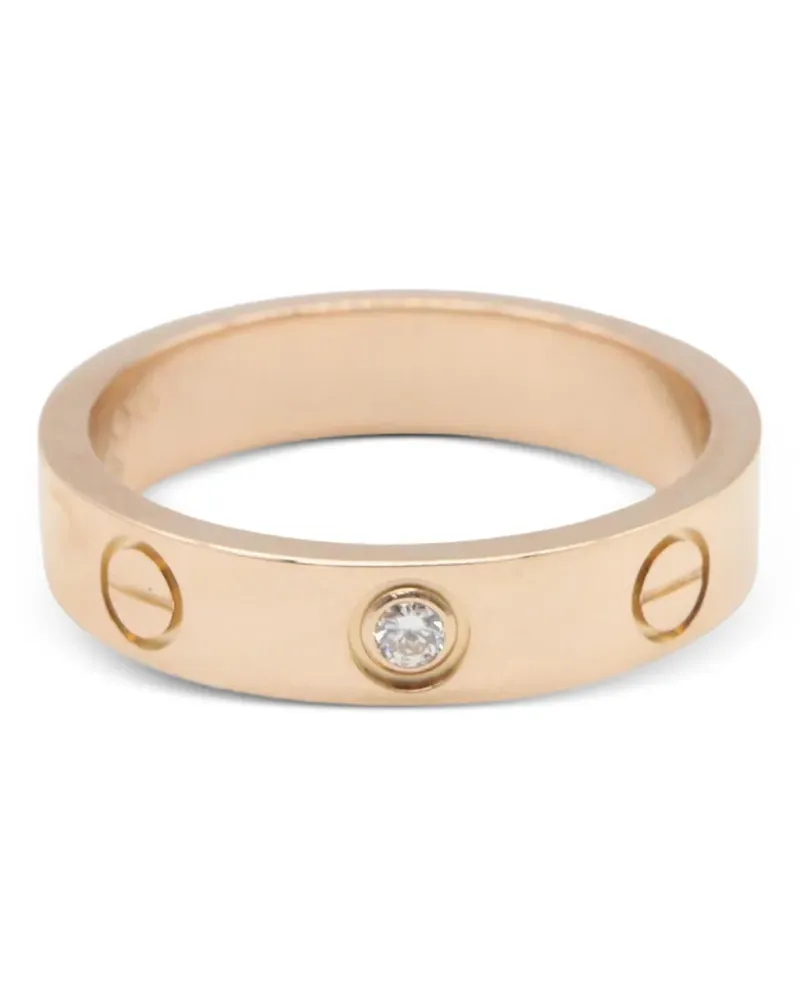 Cartier 2010s mini Love Ring mit Diamant - Rosa Rosa