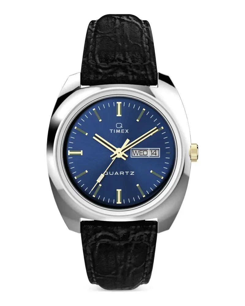 Timex Q  1978 Reißue Armbanduhr 37mm - Blau Blau