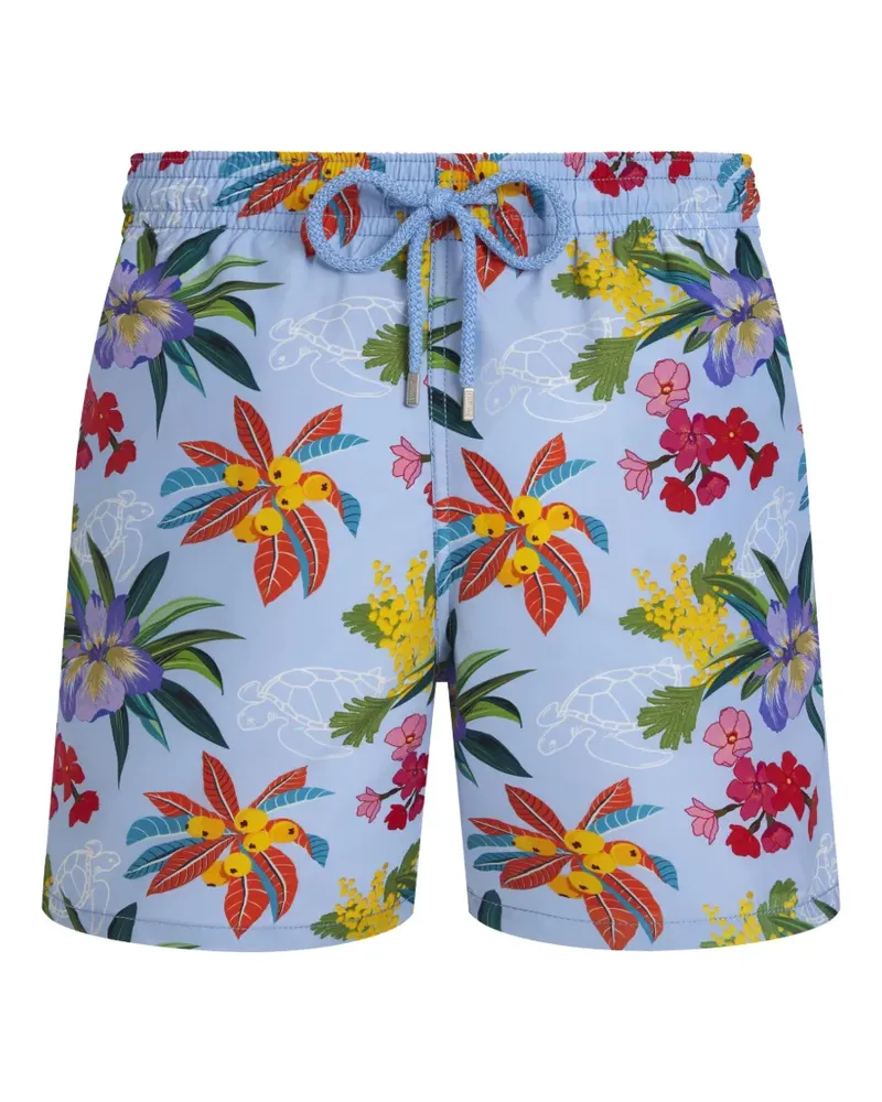 Vilebrequin floral-print drawstring-waistband swimming trunks - Blau Blau