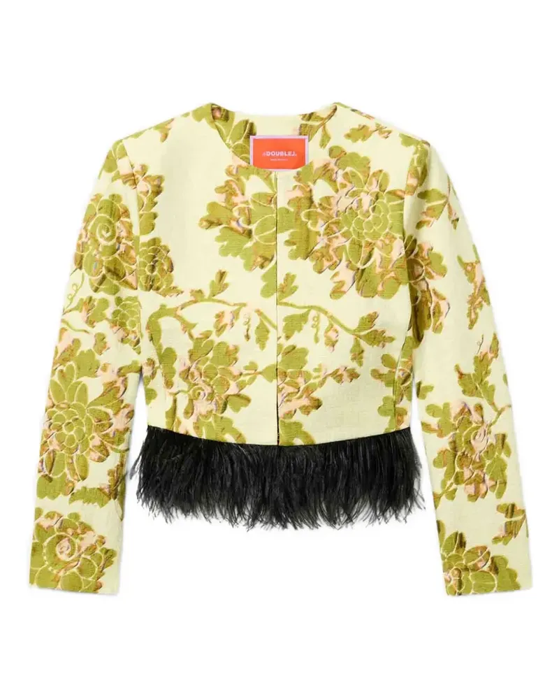 La DoubleJ Bijoux Jacke mit Federn - Gelb Gelb