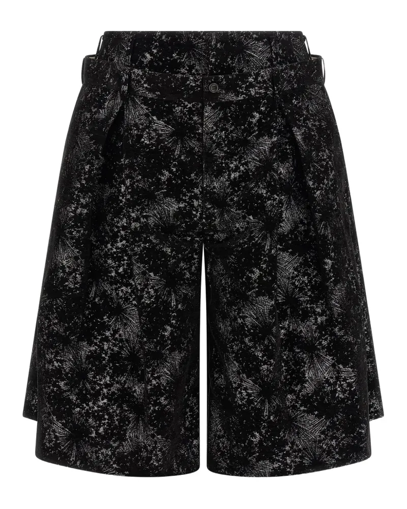 Comme des Garçons Shorts im Layering-Look - Schwarz Schwarz