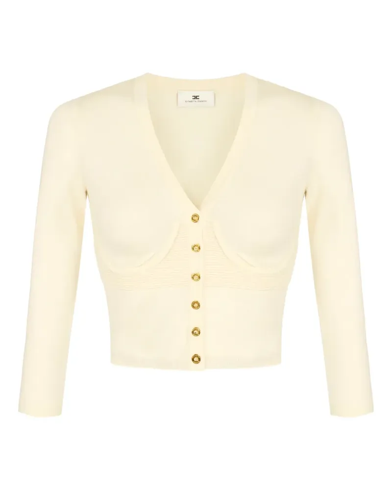 Elisabetta Franchi Cardigan im Bustier-Style - Nude Nude