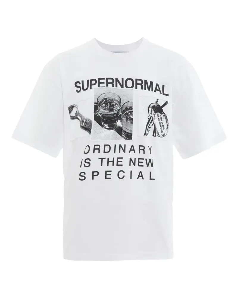 SOLID HOMME Super Normal T-Shirt mit Patch-Detail - Weiß Weiß