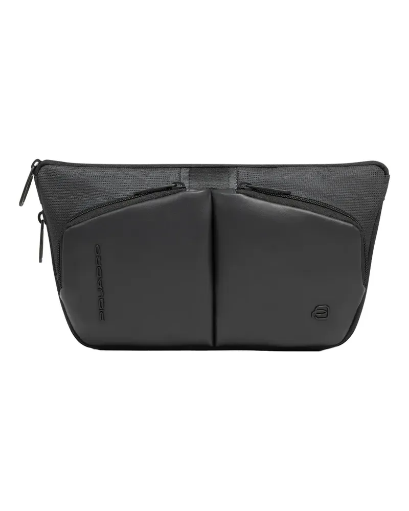 Piquadro logo-appliqué belt bag - Schwarz Schwarz