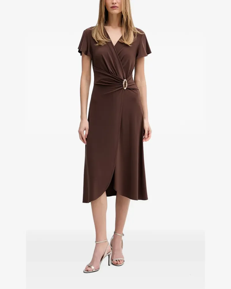 Joseph Ribkoff Gewickeltes Midikleid mit Schnalle - Braun Braun