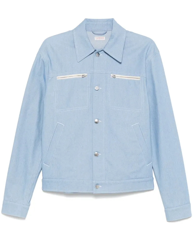 FURSAC Klassische Jeansjacke - Blau Blau