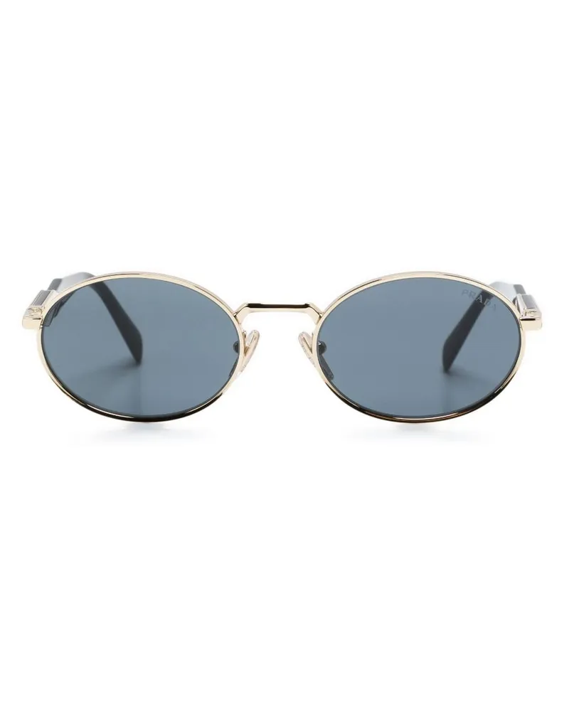 Prada Sonnenbrille mit rundem Gestell - Gold Gold
