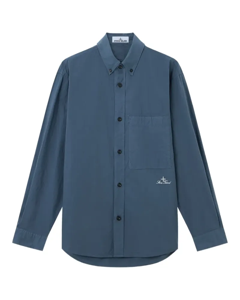 Stone Island Hemd mit Logo - Blau Blau