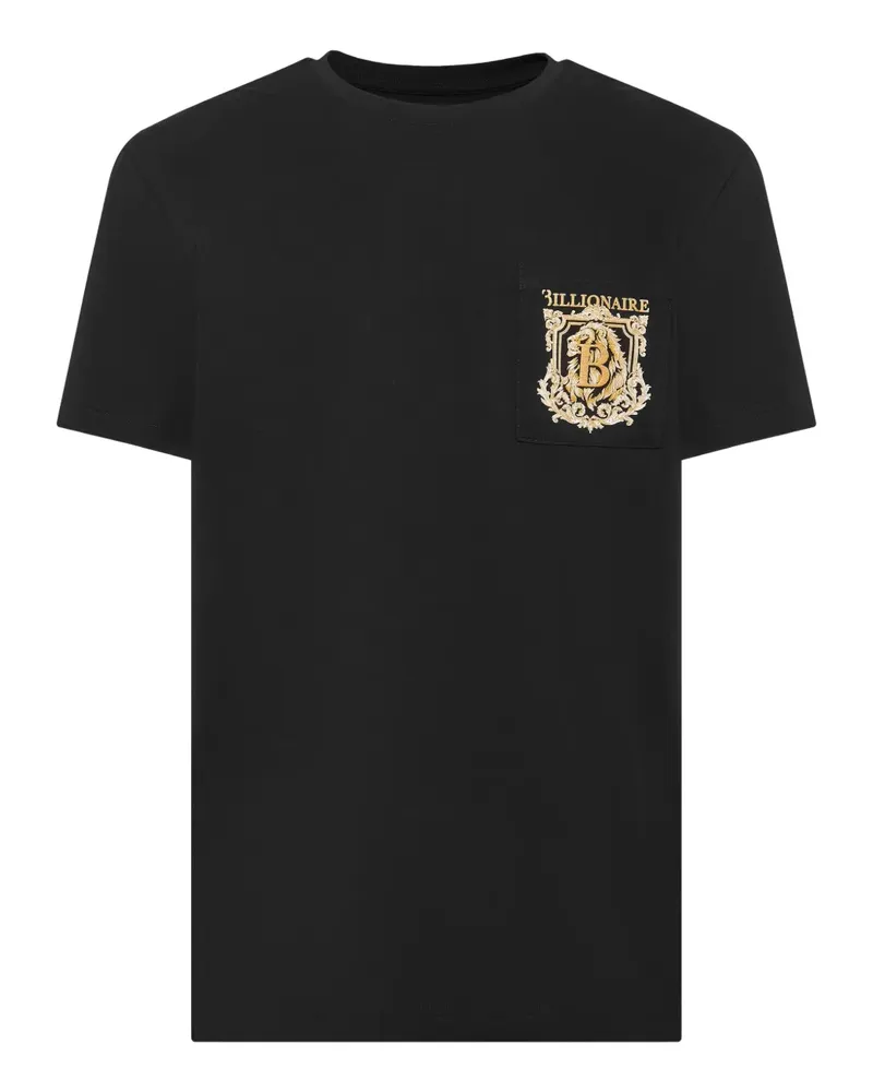 Billionaire T-Shirt mit Brusttasche - Schwarz Schwarz
