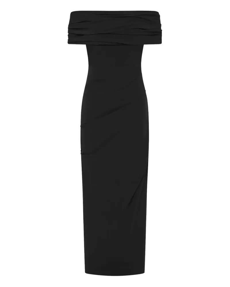 Rachel Gilbert Schulterfreies Camille Maxikleid - Schwarz Schwarz