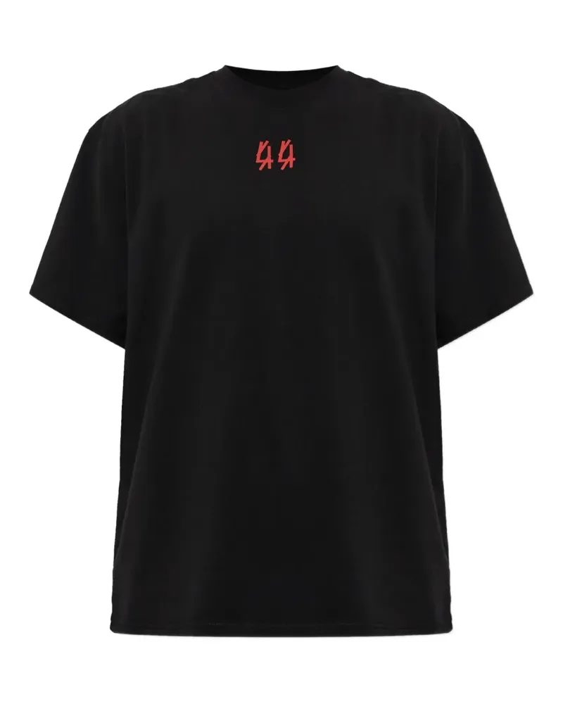 44 LABEL GROUP T-Shirt mit grafischem Print - Schwarz Schwarz