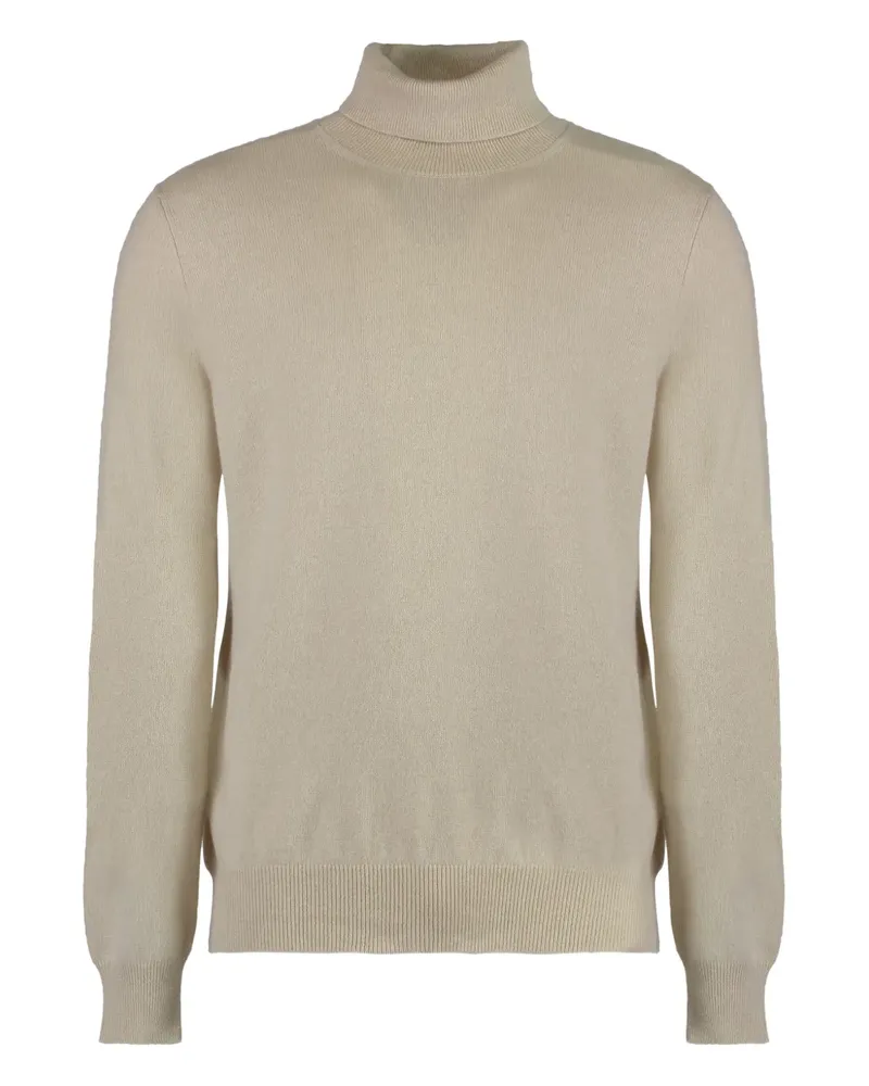 MOORER Gerippter Rollkragenpullover - Nude Nude