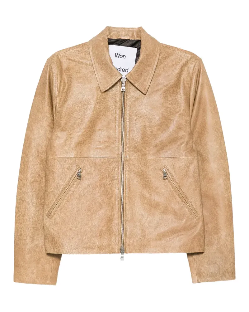Won Hundred Dutton leather jacket - Nude Nude