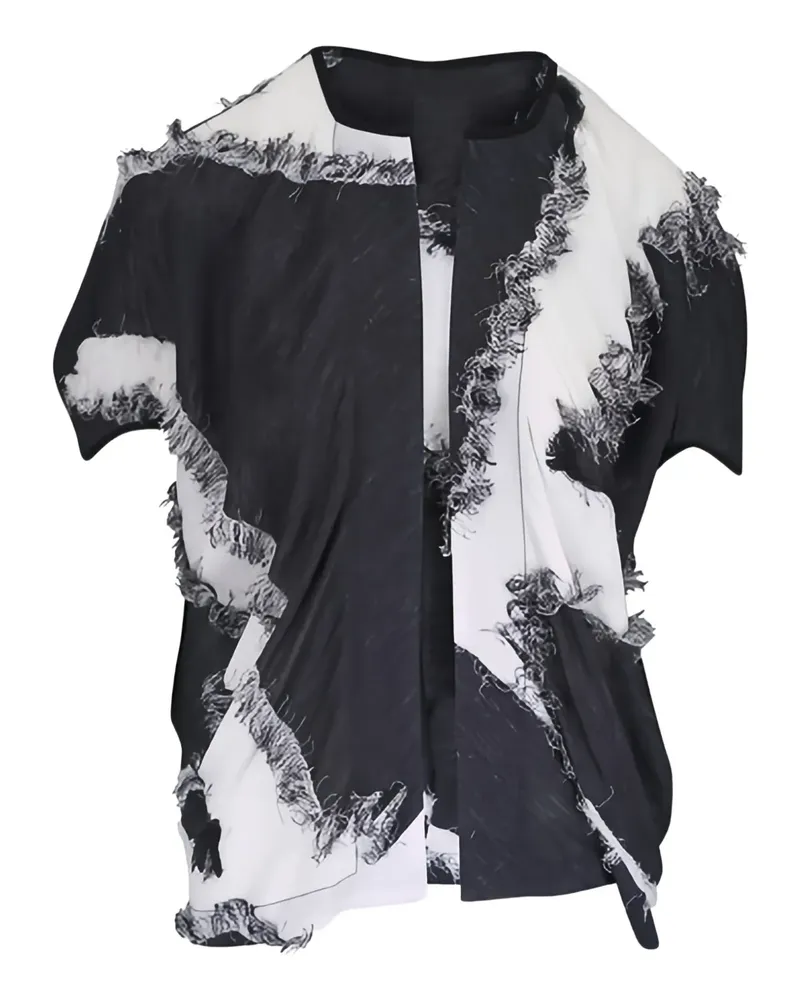 Zero + Maria Cornejo Kurzärmelige Koya Shrug Jacke - Schwarz Schwarz