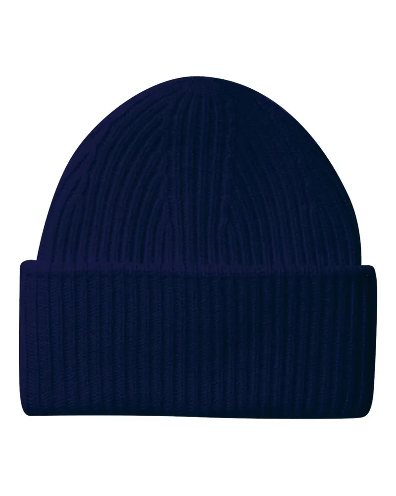 Eric Bompard ribbed-knit cashmere beanie - Blau Blau