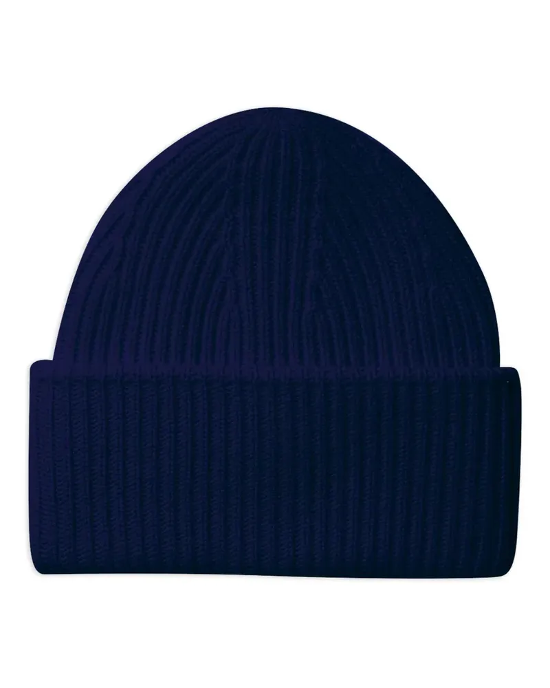 Eric Bompard Gerippte Beanie aus Kaschmir - Blau Blau