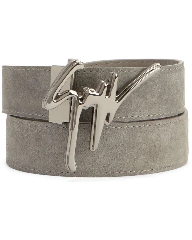 Giuseppe Zanotti Giuseppe Wildledergürtel - Grau Grau