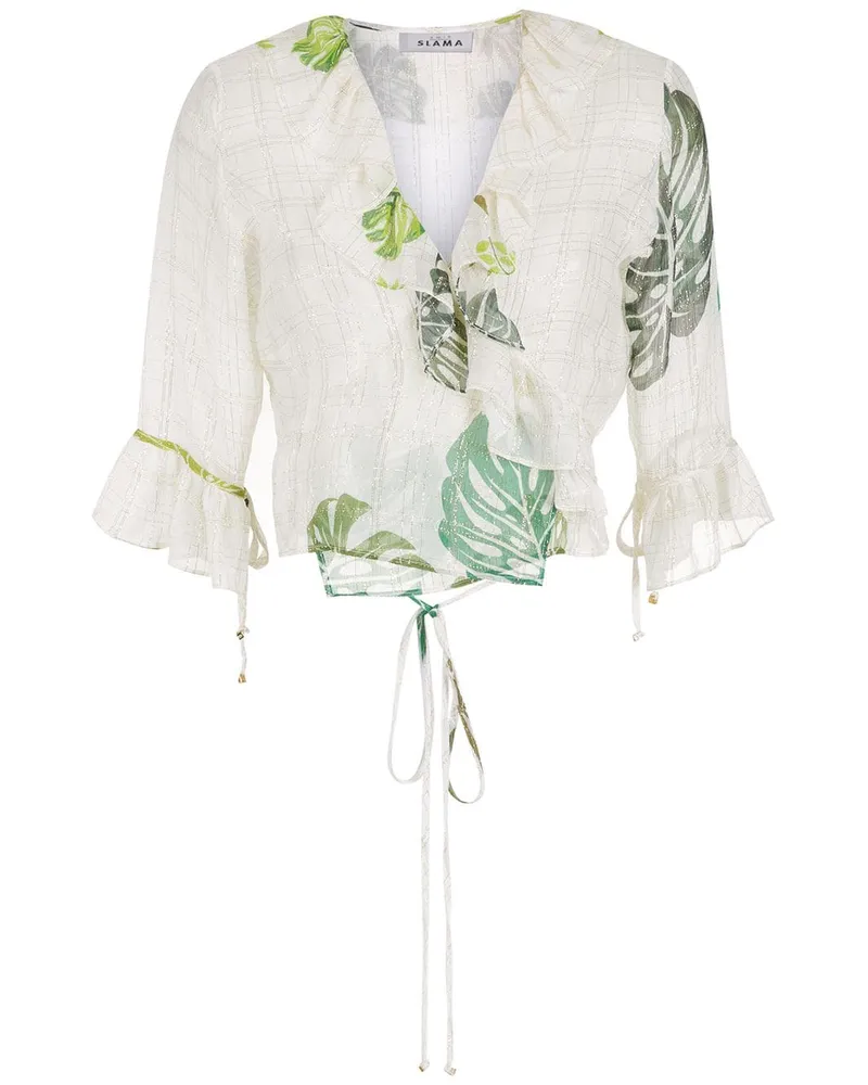 Amir Slama Bluse mit Print - Nude Nude