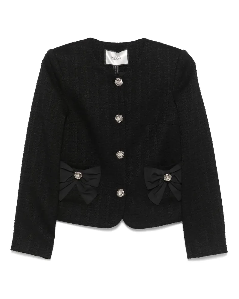 NISSA Jacke mit Schleifendetail - Schwarz Schwarz