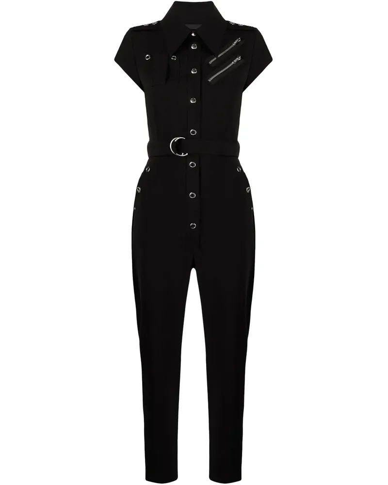 Moschino Jumpsuit mit Gürtel - Schwarz Schwarz