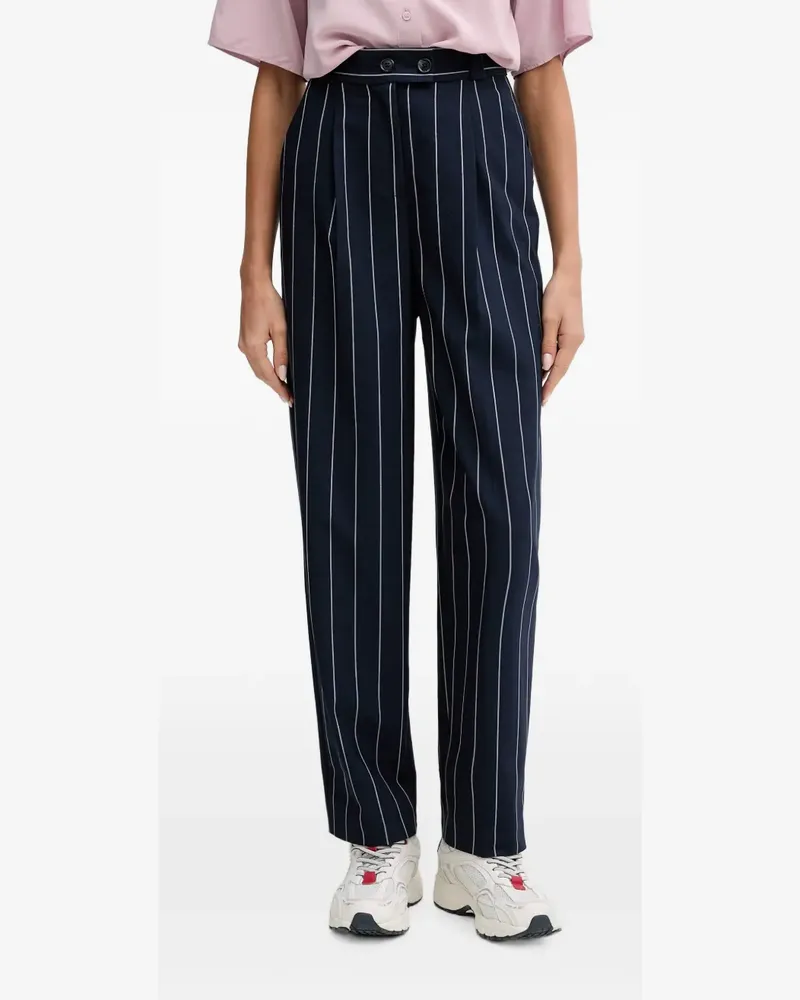 Benetton Bundfaltenhose mit Nadelstreifen - Blau Blau