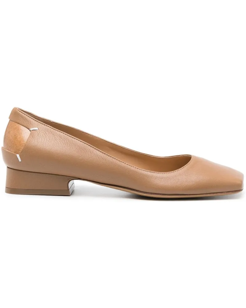 Maison Margiela Ballerinas mit Ziernähten - Braun Braun