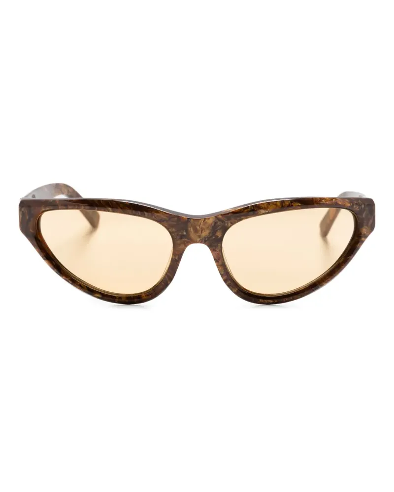 Marni Mavericks Radica Cat-Eye-Sonnenbrille - Braun Braun