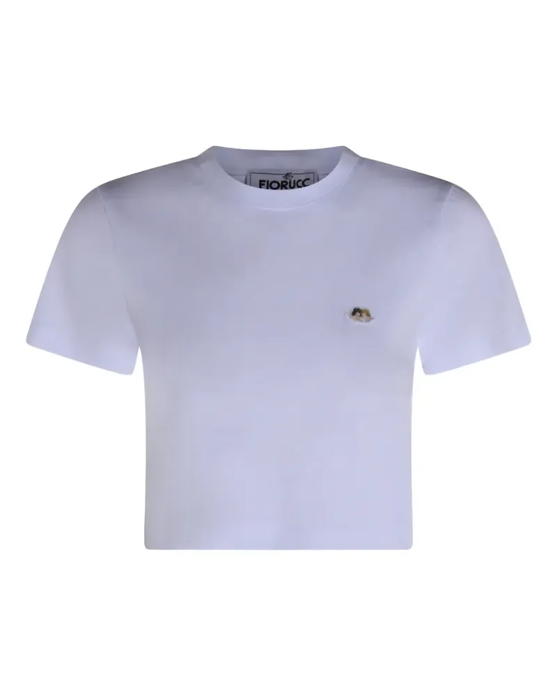 Fiorucci T-Shirt mit Engel-Patch - Weiß Weiß