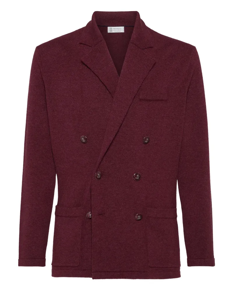 Brunello Cucinelli Doppelreihiges Stricksakko - Rot Rot