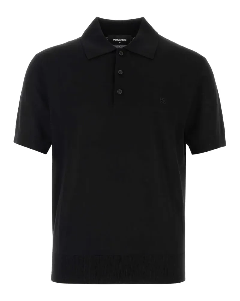 Dsquared2 Poloshirt mit kurzen Ärmeln - Schwarz Schwarz