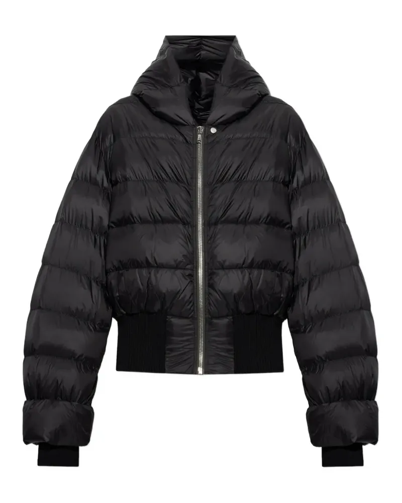 Rick Owens quilted hooded down jacket - Schwarz Schwarz