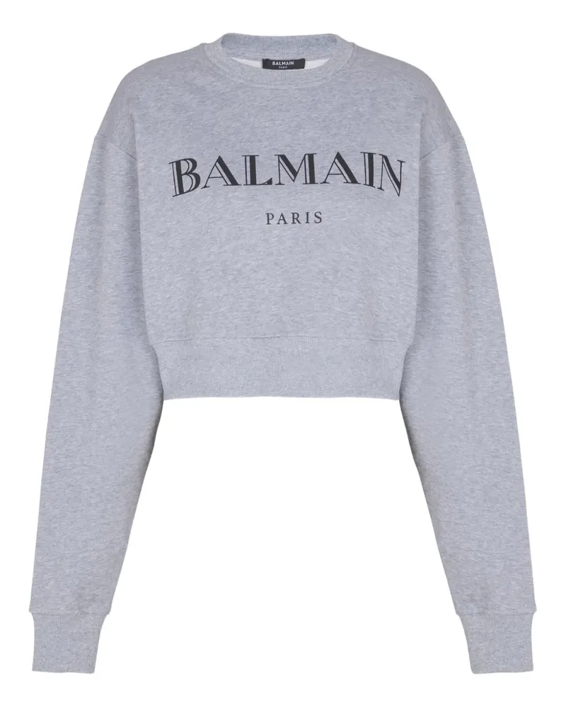 Balmain Sweatshirt mit Logo-Print - Grau Grau