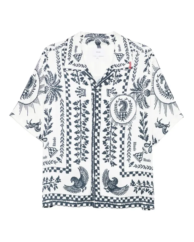 RHUDE graphic-print shirt - Weiß Weiß