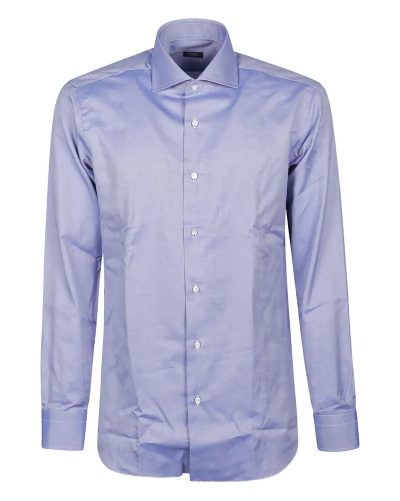 BARBA Langärmeliges Hemd - Blau Blau