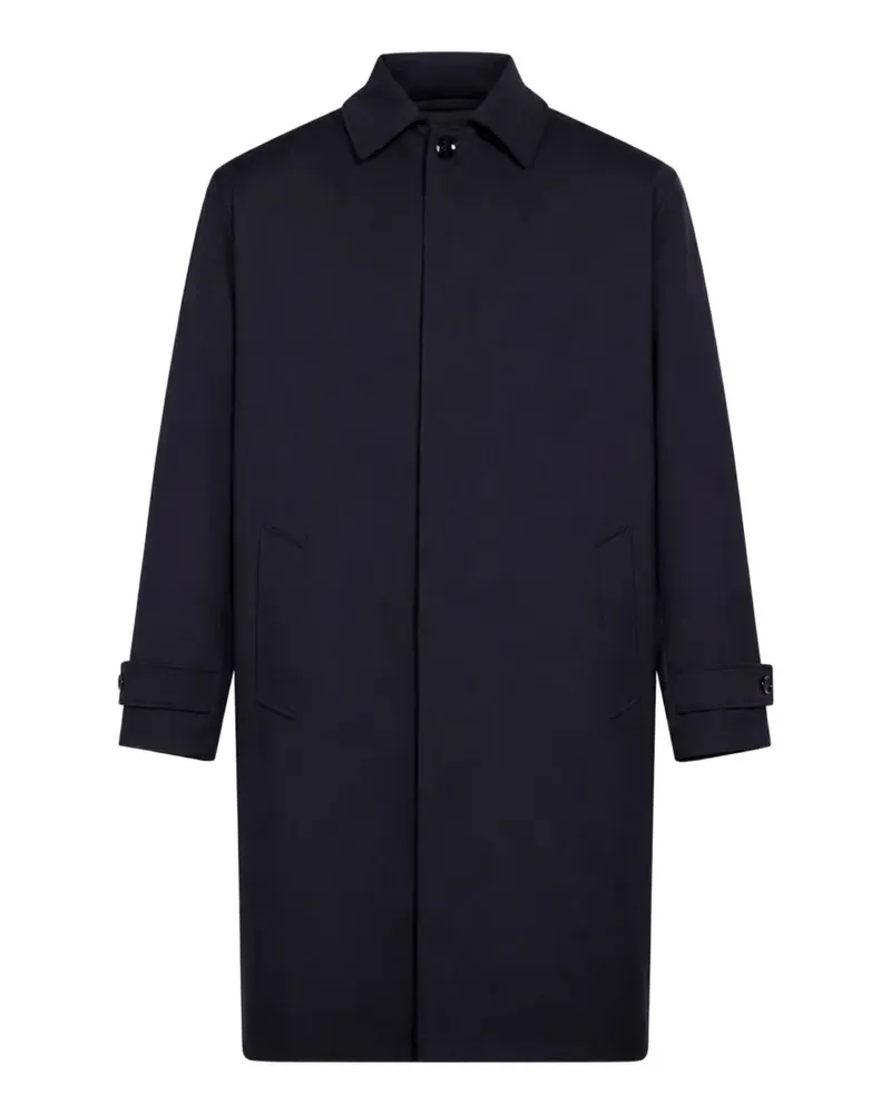 Kiton Einreihiger Mantel - Blau Blau