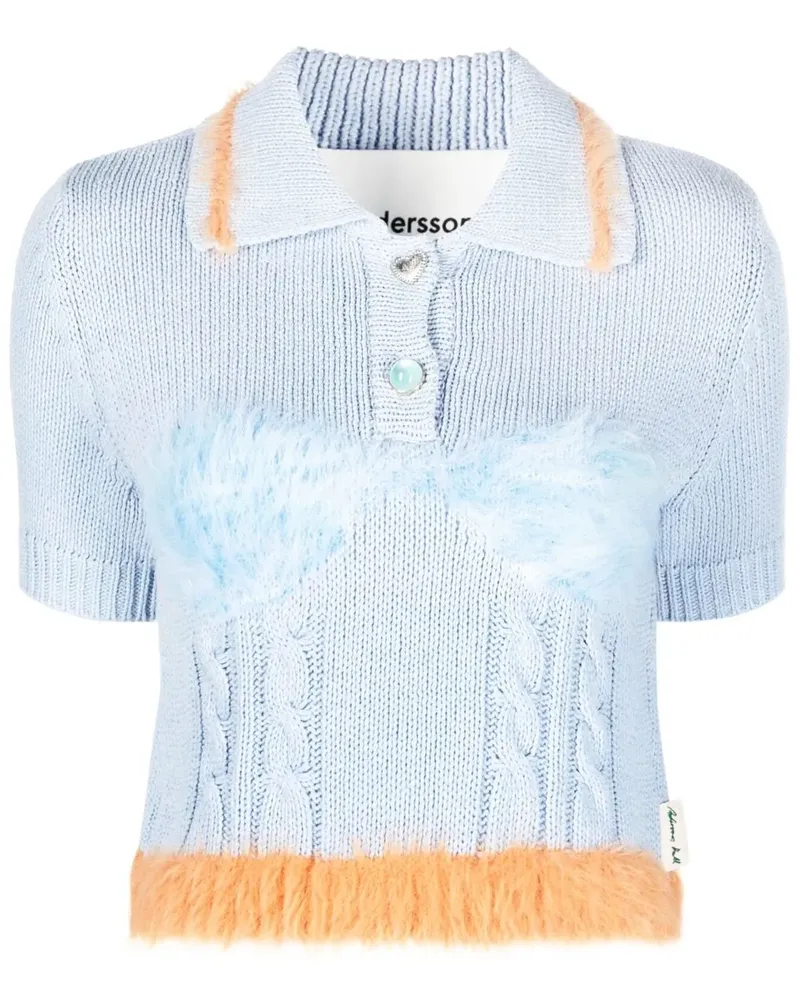 Andersson Bell Gestricktes Poloshirt - Blau Blau