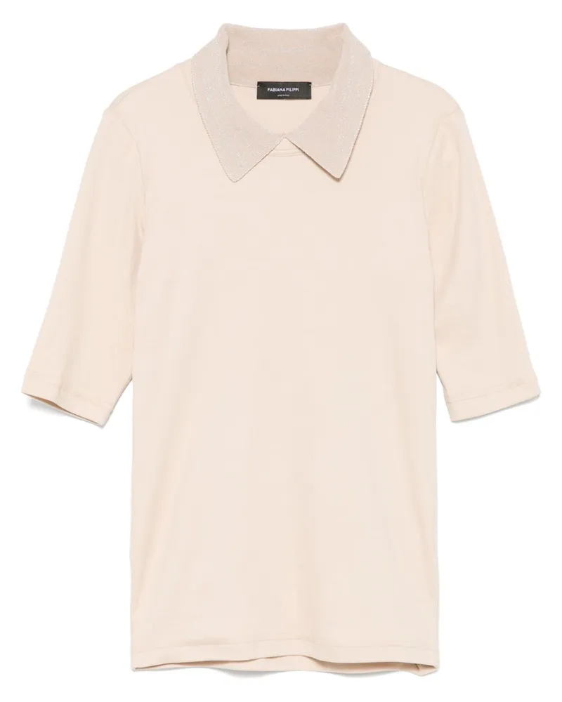 Fabiana Filippi Geripptes Poloshirt - Nude Nude