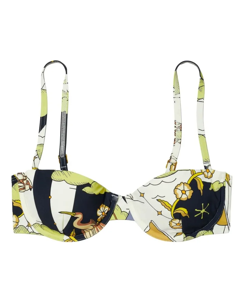 Tory Burch Bikinioberteil mit grafischem Print - Blau Blau