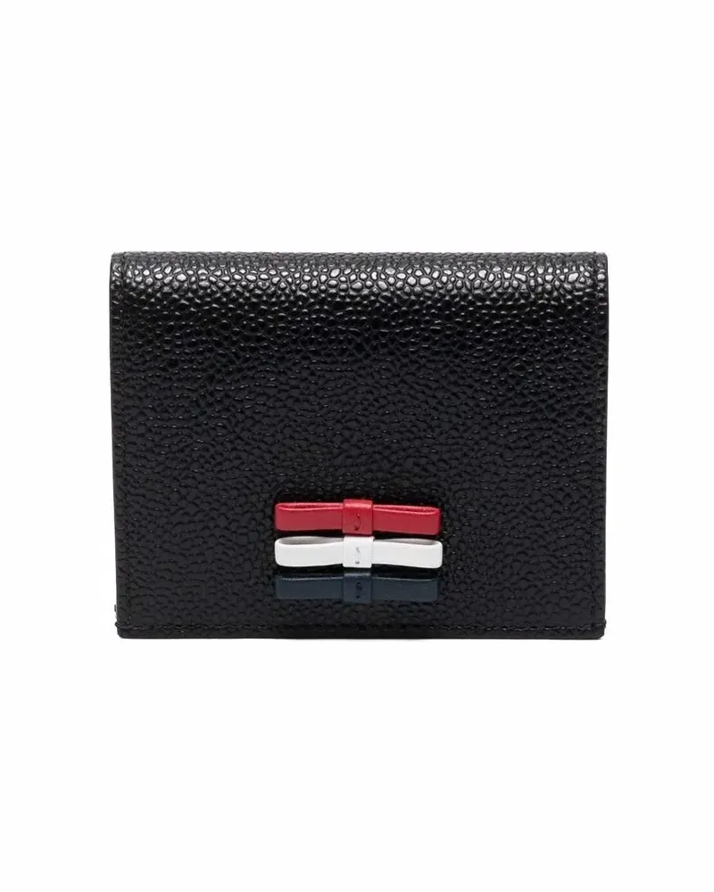 Thom Browne Kartenetui mit RWB-Streifen - Schwarz Schwarz