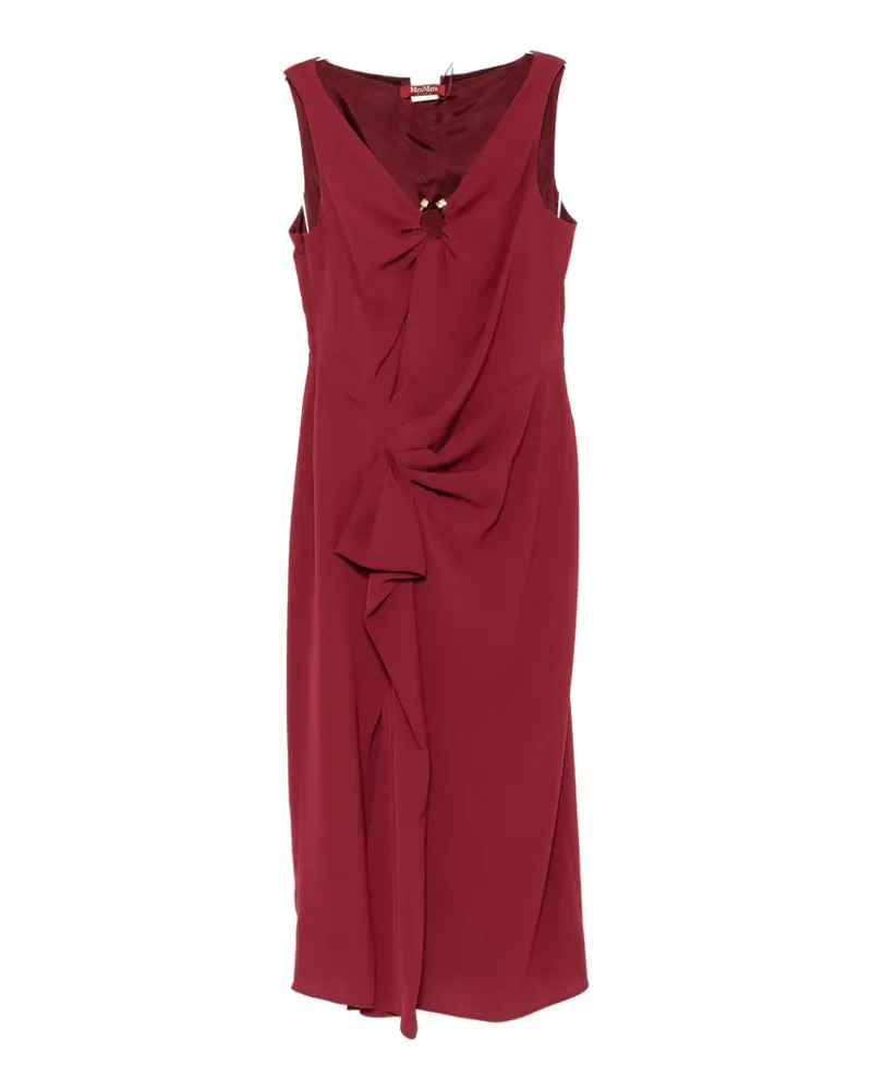 Max Mara Mstdetto draped V-neck midi dress - Rot Rot