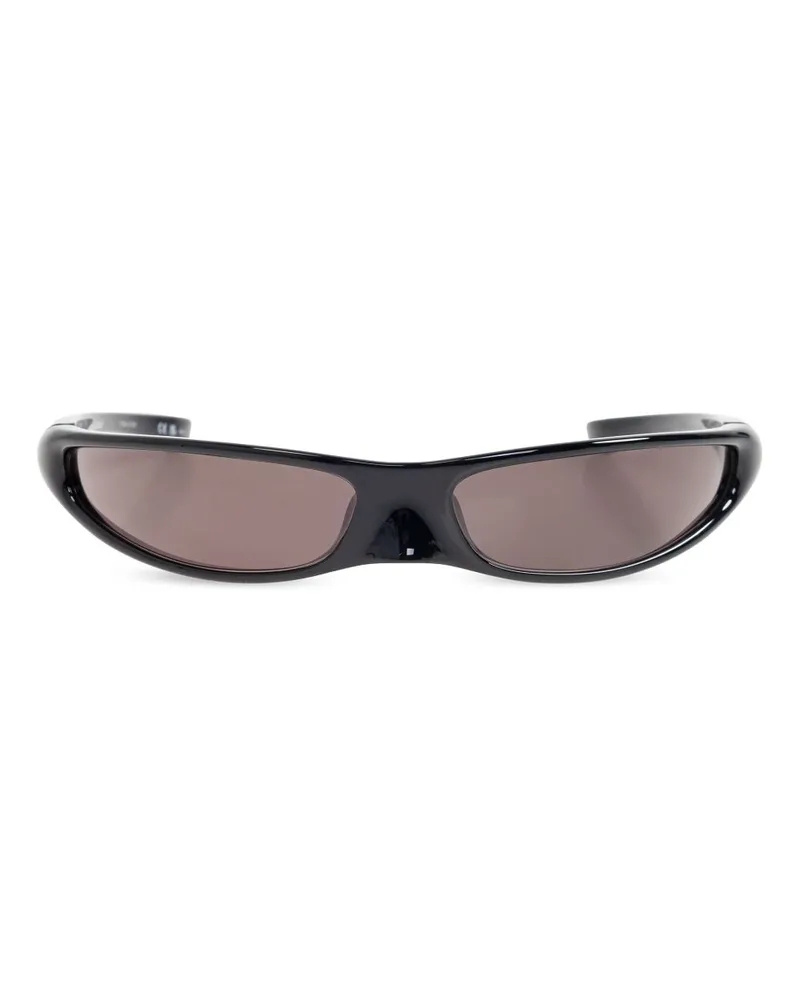 Balenciaga Blade Sonnenbrille mit eckigem Gestell - Schwarz Schwarz
