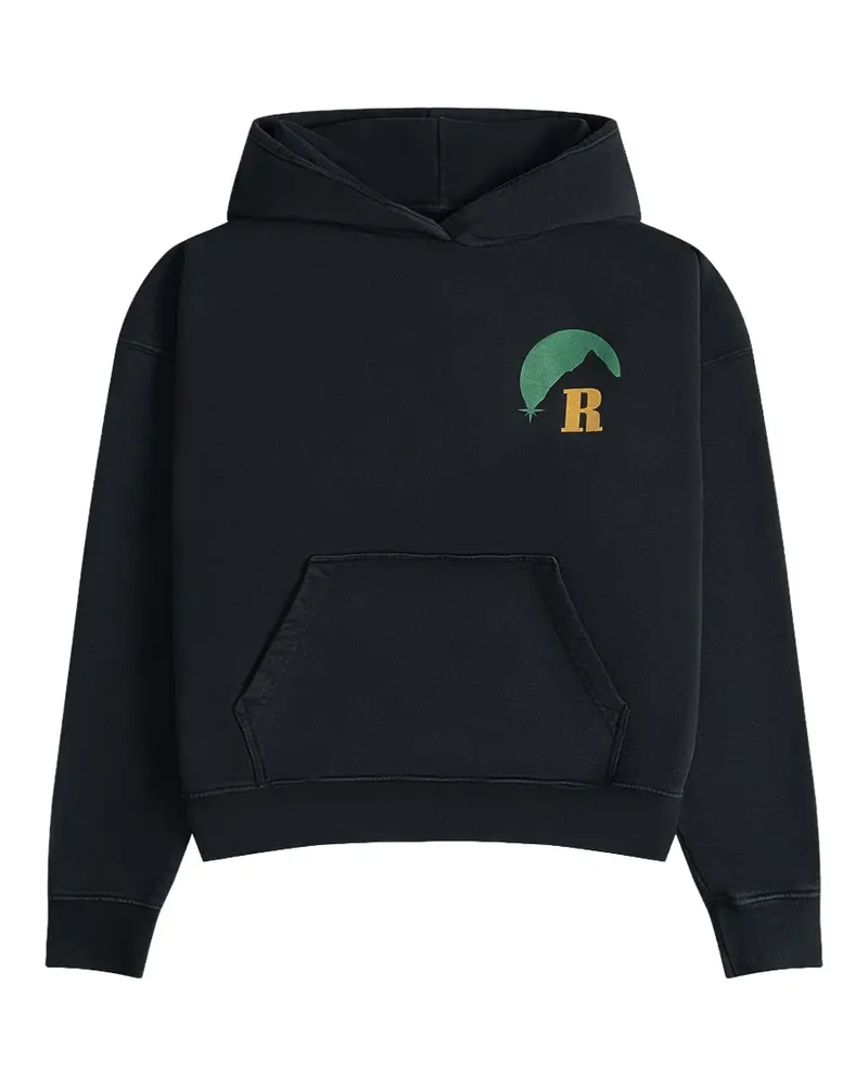 RHUDE graphic-print hoodie - Schwarz Schwarz