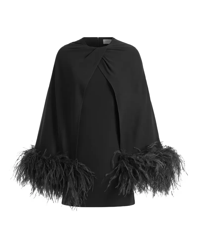 16ARLINGTON Minikleid mit Federbesatz - Schwarz Schwarz