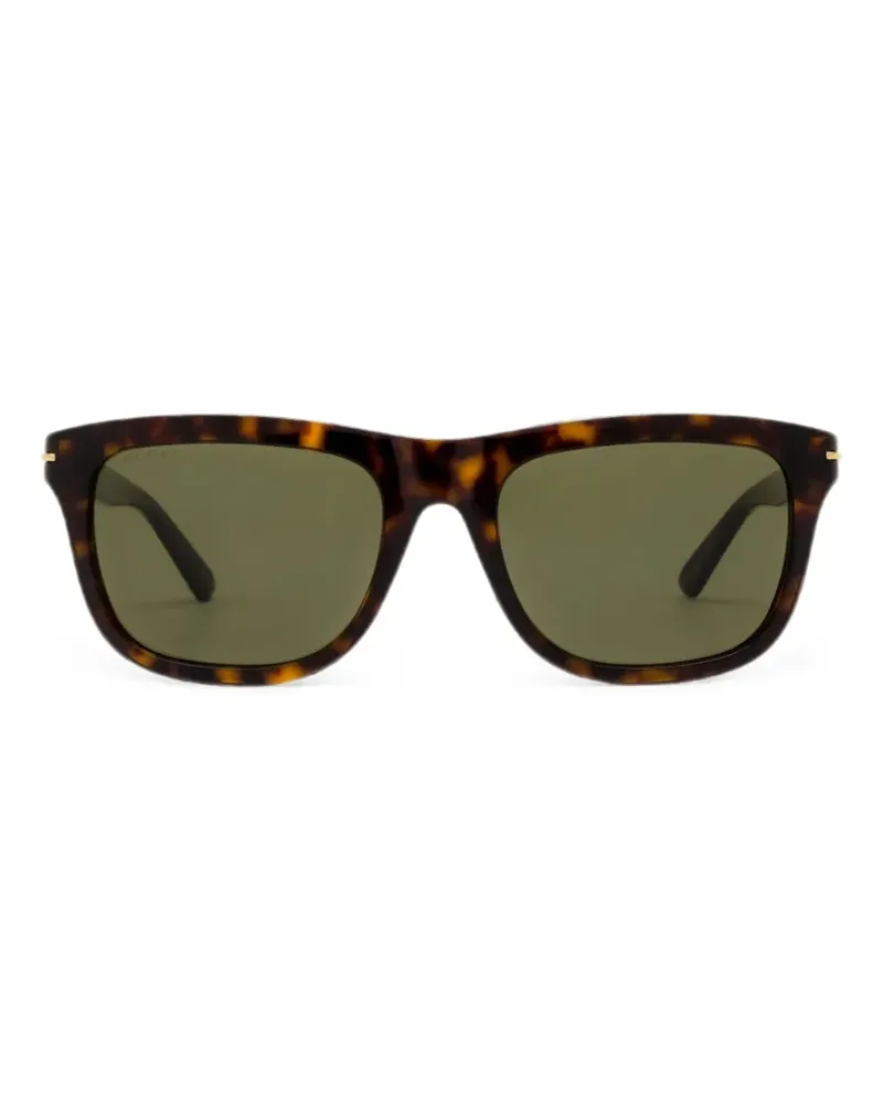 Gucci Eckige Sonnenbrille in Schildpattoptik - Braun Braun