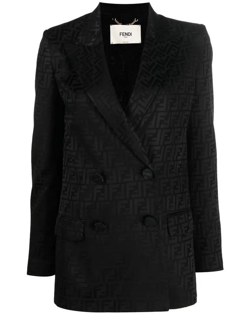 Fendi Doppelreihiger Blazer - Schwarz Schwarz