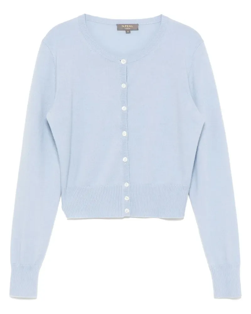 N.Peal Ivy Cropped-Cardigan - Blau Blau