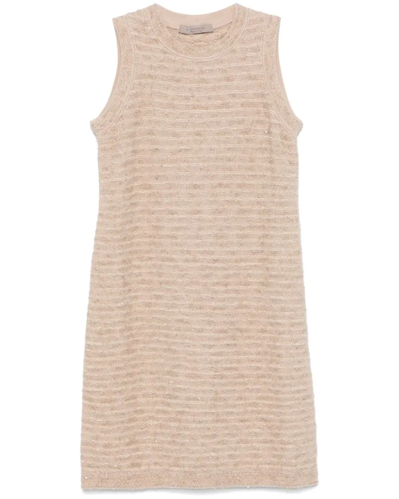 D.EXTERIOR Midikleid mit Pailletten - Nude Nude