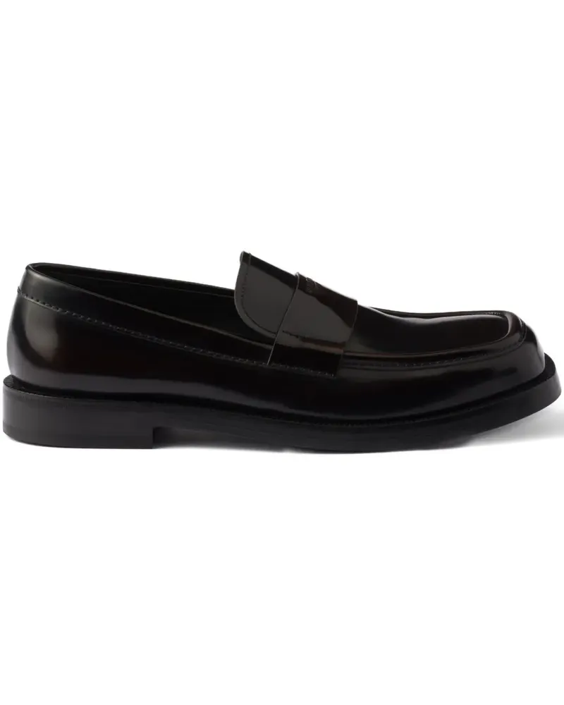 Prada Loafer aus gebürstetem Leder - Braun Braun