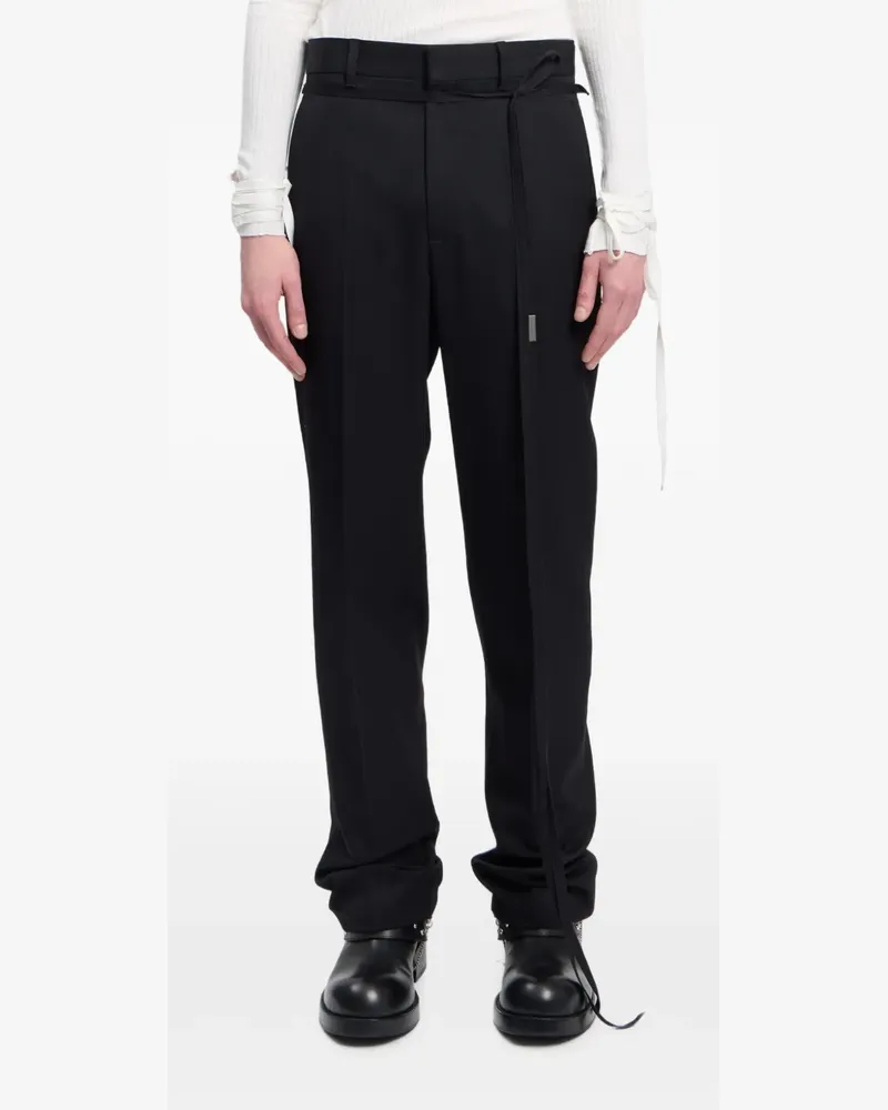 Ann Demeulemeester Hose aus Wollgabardine - Schwarz Schwarz