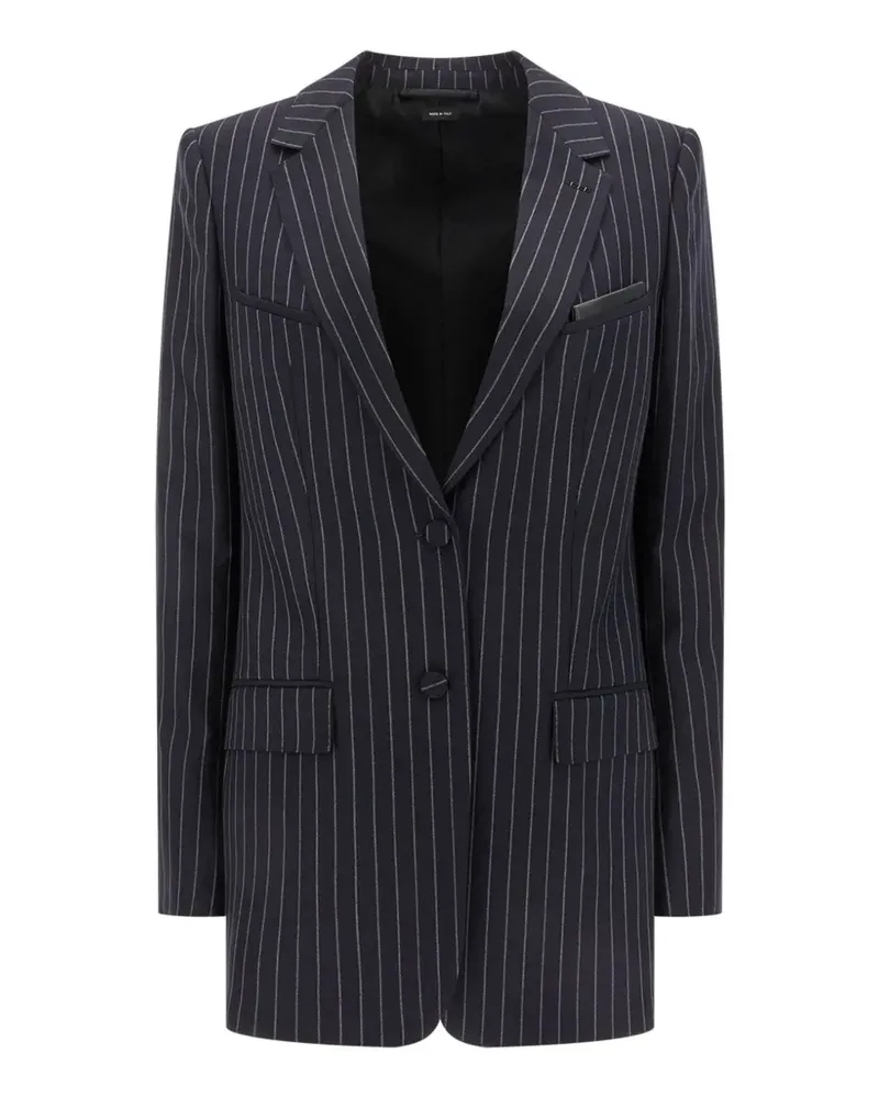 Tom Ford Westernjacke mit Kreidestreifen - Schwarz Schwarz